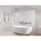 Anzzi Cestino 5.5 ft. Solid Surface Freestanding Bathtub in Matte White FT-AZ510 - alternate 4